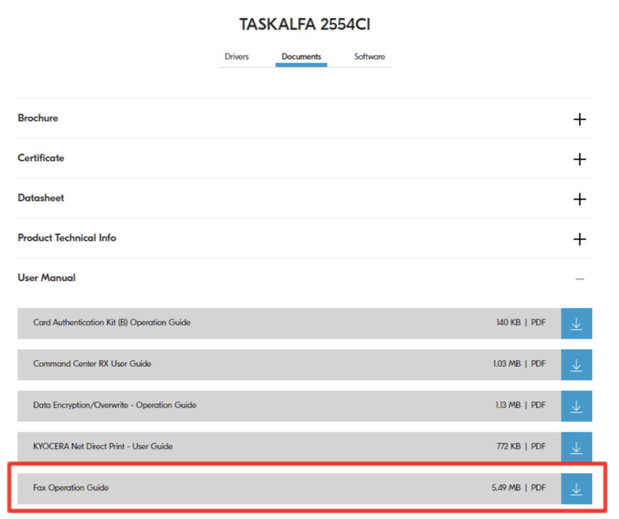 How to solve fax issues on a Kyocera printer